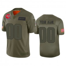Custom New England Patriots #00 Camo 2019 Salute to Service Limited Jersey