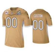 Custom New York Giants #00 Gold 2021 NFC Pro Bowl Game Jersey