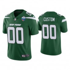 Custom New York Jets #00 Green 2021 London Limiteds Patch Limited Jersey