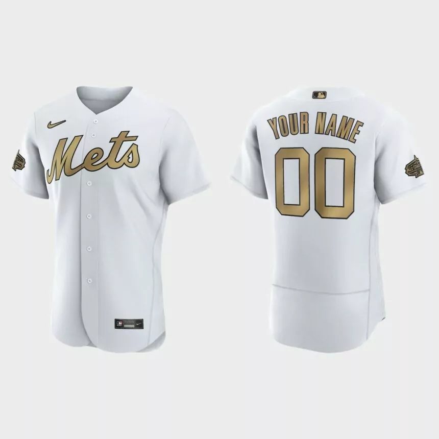 Custom New York Mets 2022 MLB All-Star Game Authentic Jersey – White