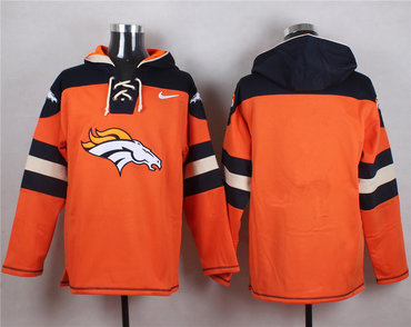 Custom Nike Broncos Orange Player Pullover Hoodie (Any name&number)