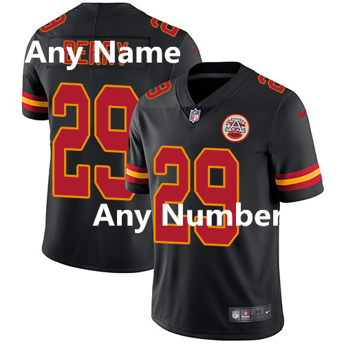 Custom Nike Chiefs Black Vapor Untouchable Limited Jersey