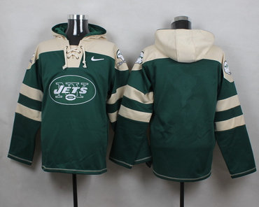 Custom Nike Jets  Green Player Pullover NFL Hoodie (Any name&number)