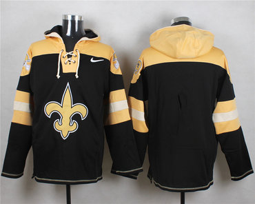 Custom Nike Saints Black Player Pullover NFL Hoodie (Any name&number)