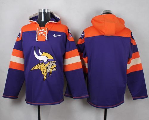 Custom Nike Vikings Purple Player Pullover NFL Hoodie (Any name&number)