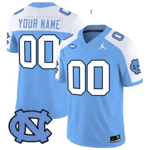 Custom North Carolina Tar Heels Jersey Name and Number Vapor Limited College Football Blue Alternate