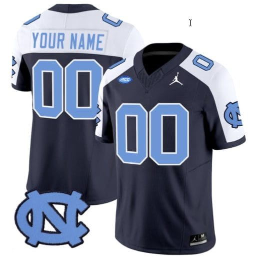 Custom North Carolina Tar Heels Jersey Name and Number Vapor Limited College Football Navy Alternate