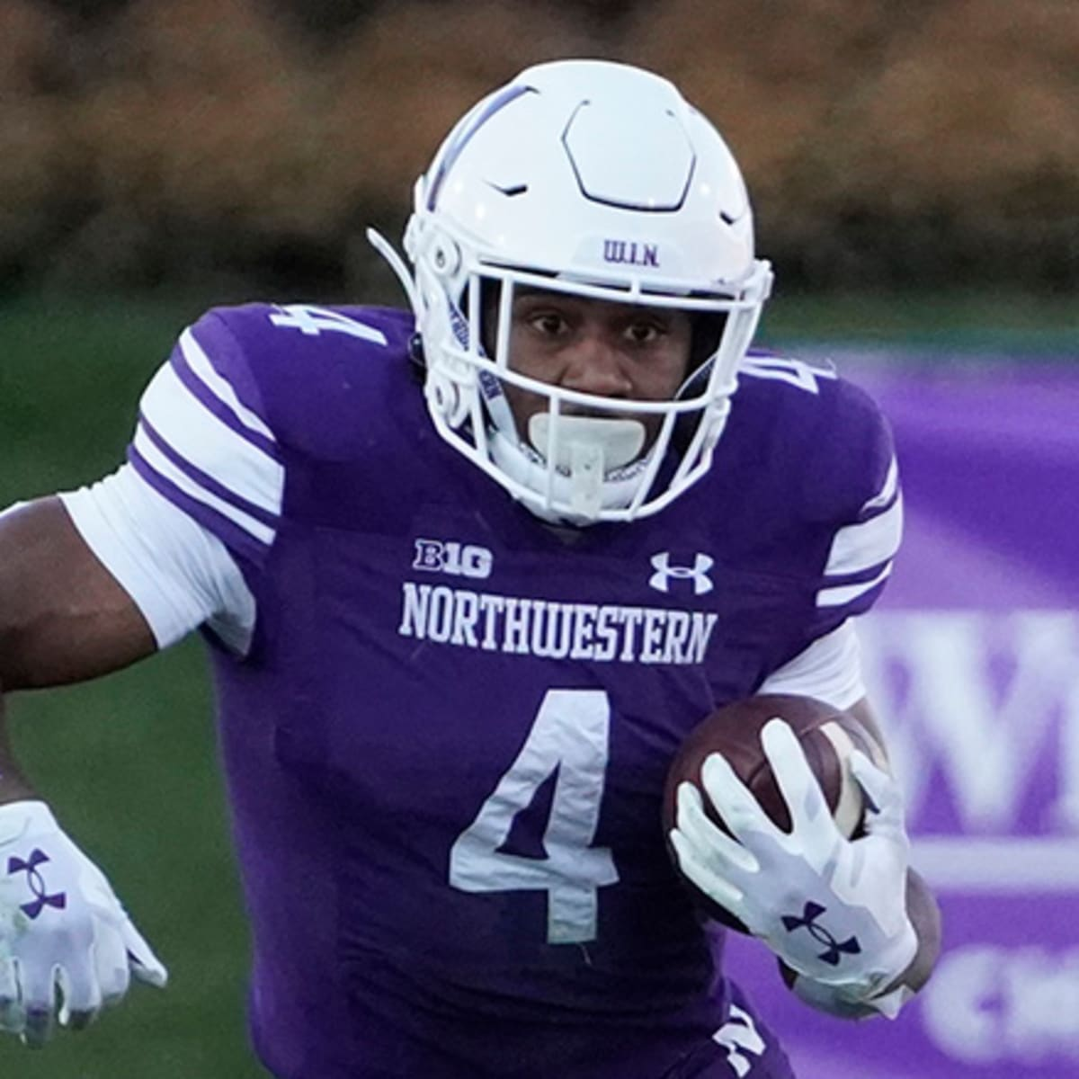 Custom Northwestern Wildcats   Gothic Football Jersey purple 1