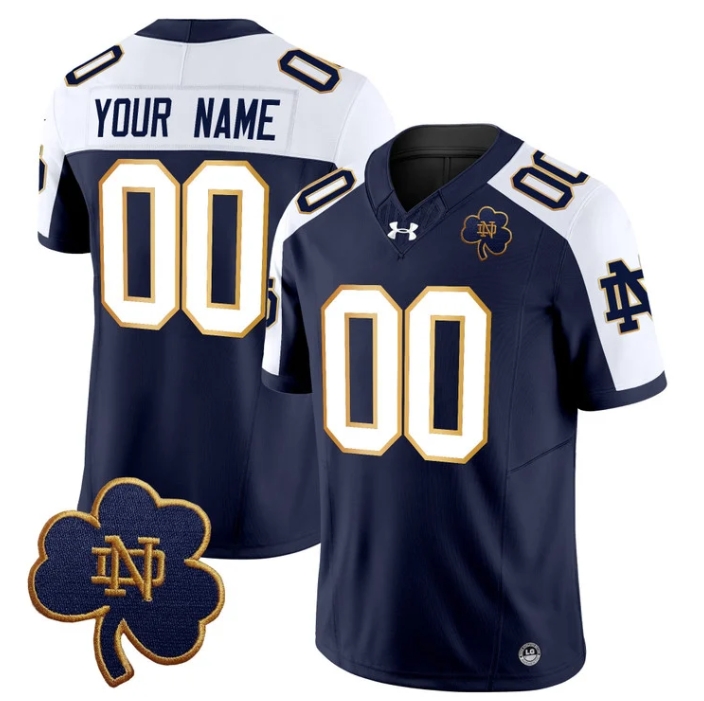 Custom Notre Dame Fighting Irish 2024 Vapor Limited Football  Jersey V3 - All Stitched ALTERNATE