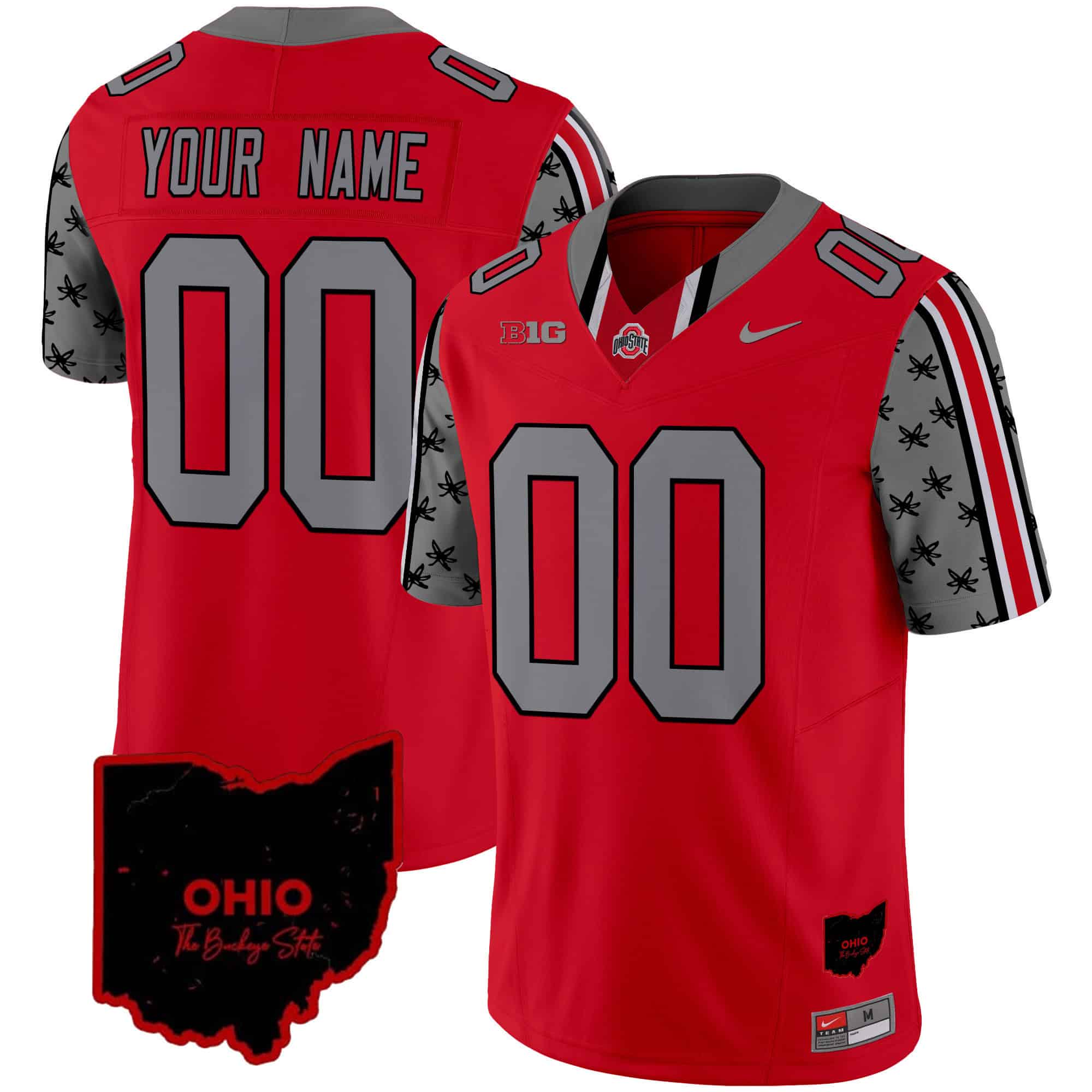 Custom Ohio State Buckeyes 2024 Home Patch Vapor Limited  Football Jersey – All Stitched Red