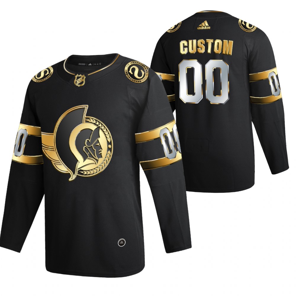 Custom Ottawa Senators Black 2021 Golden Authentic Jersey Limited Edition