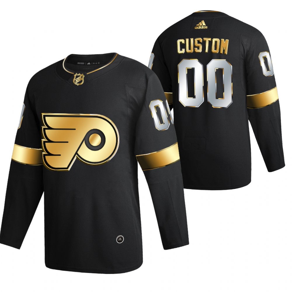 Custom Philadelphia Flyers Black 2021 Golden Edition Jersey Limited Authentic