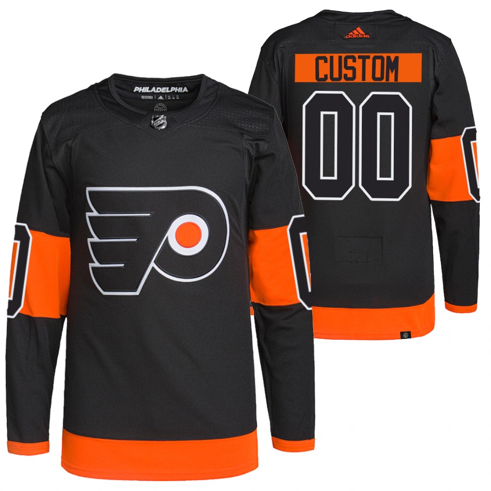 Custom Philadelphia Flyers Black Alternate Primegreen Authentic Pro Jersey