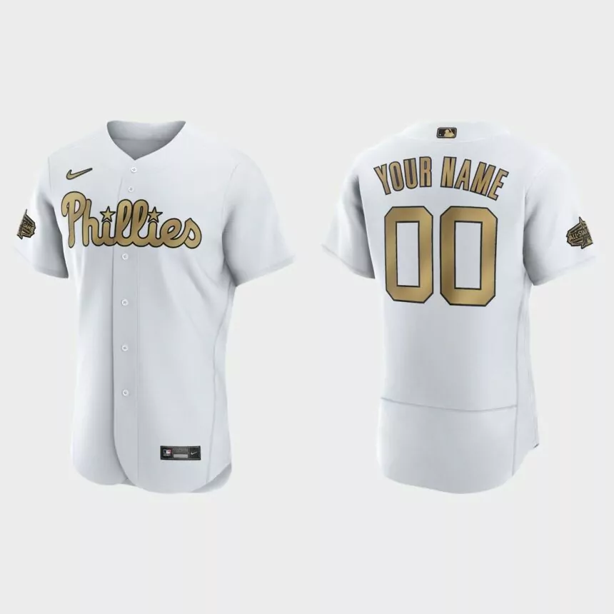 Custom Philadelphia Phillies 2022 MLB All-Star Game Authentic Jersey – White