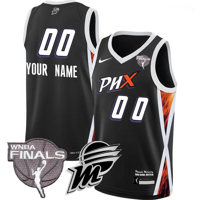 Custom Phoenix Mercury 2025 WNBA Finals Jersey - All Stitched Black