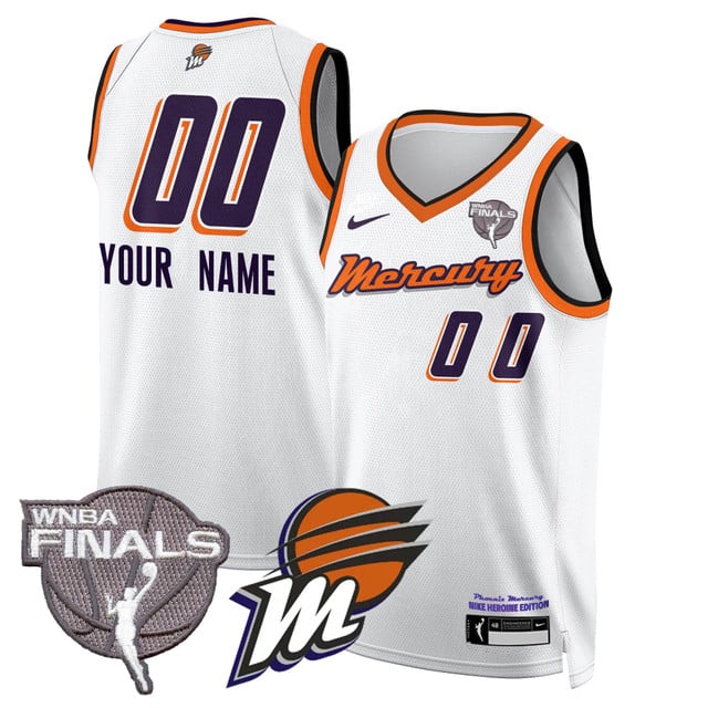 Custom Phoenix Mercury 2025 WNBA Finals Jersey - All Stitched White