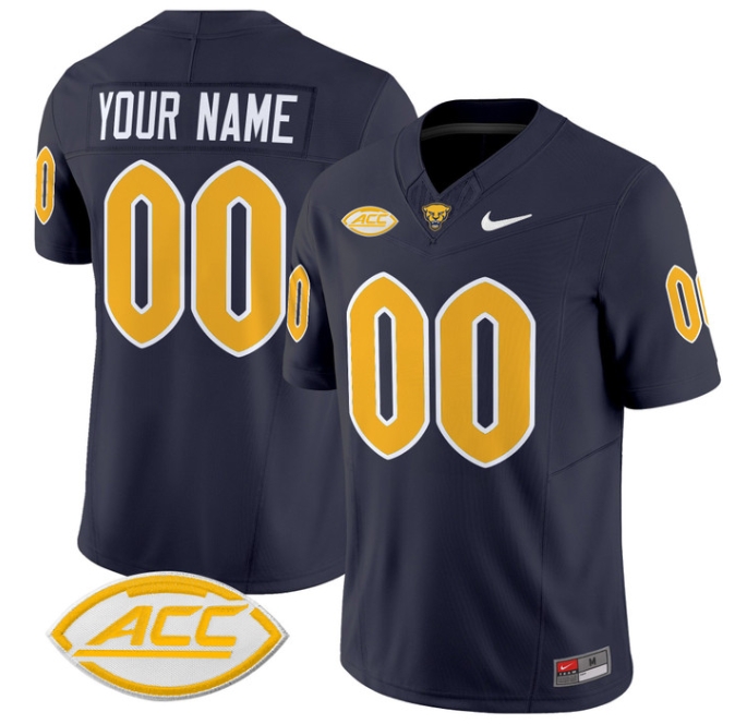 Custom Pittsburgh Panthers 2024 Vapor Limited Football Jersey - All Stitched  NAVY