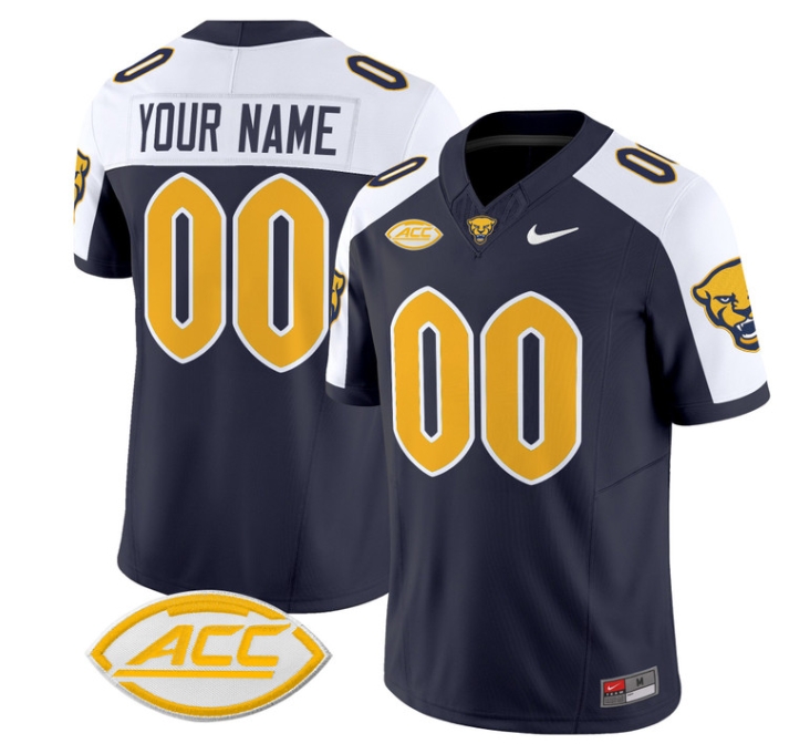 Custom Pittsburgh Panthers 2024 Vapor Limited Football Jersey - All Stitched  NAVY ALTERNATE