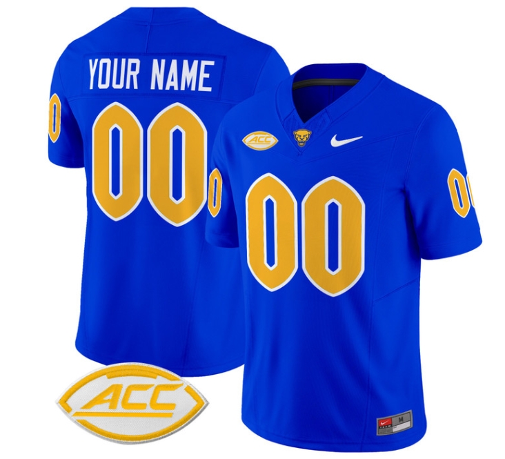 Custom Pittsburgh Panthers 2024 Vapor Limited Football Jersey - All Stitched  ROYAL