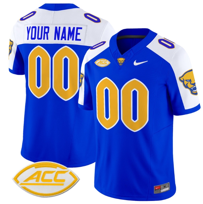 Custom Pittsburgh Panthers 2024 Vapor Limited Football Jersey - All Stitched  ROYAL ALTERNATE
