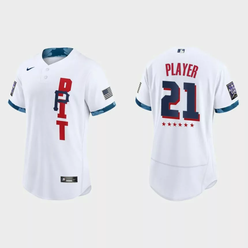 Custom Pittsburgh Pirates 2021 MLB All-Star Game Authentic Jersey – White