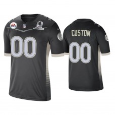 Custom Pittsburgh Steelers #00 2021 AFC Pro Bowl Game Anthracite Jersey