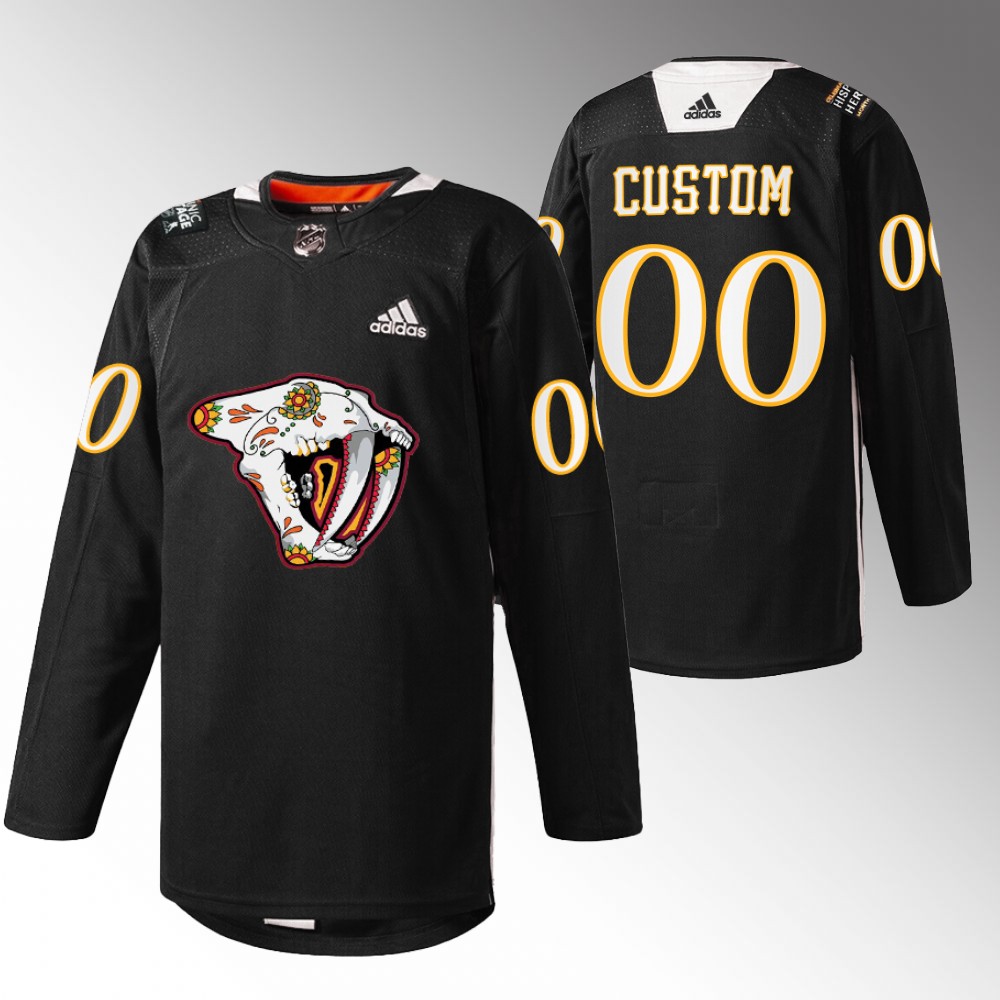 Custom Predators Hispanic Heritage 2022 Jersey Black Warmup