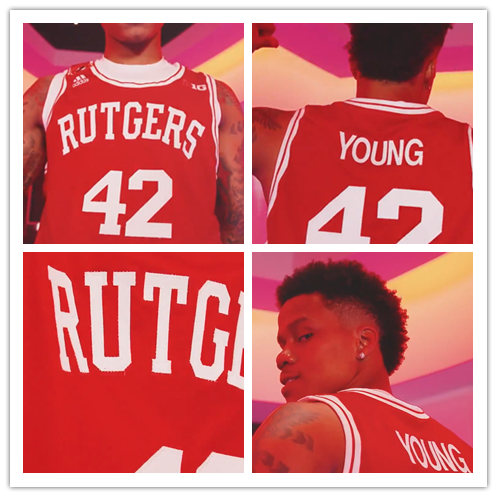 Custom Rutgers Scarlet Knights Adidas 2021 Red College Basketball Jersey