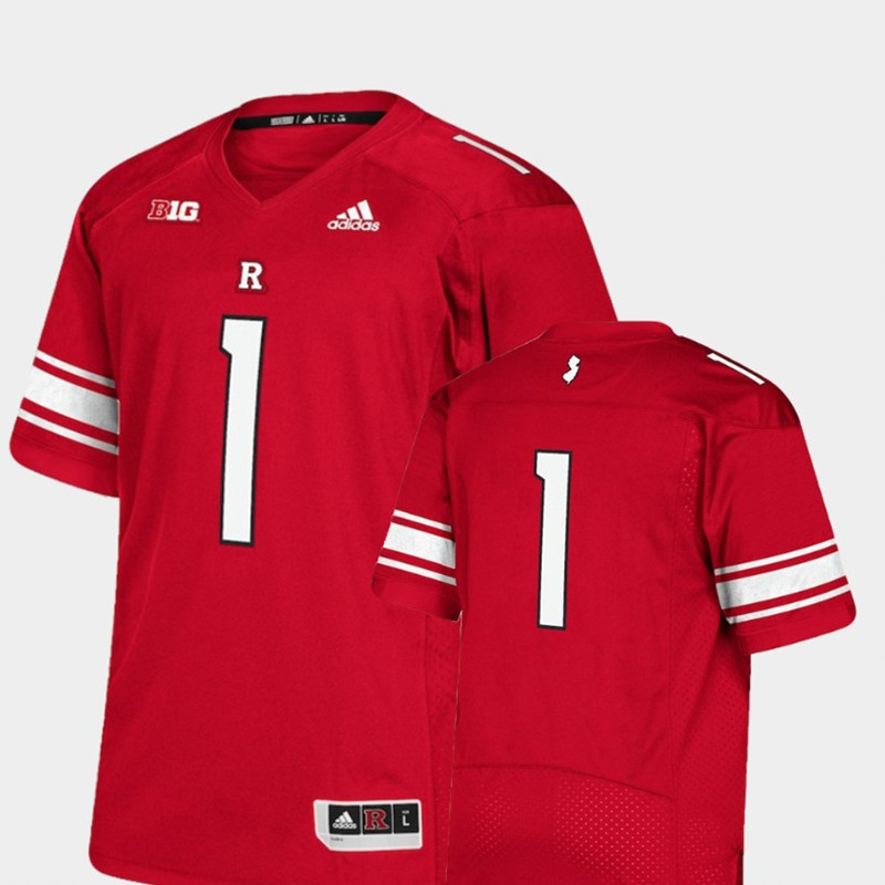 Custom Rutgers Scarlet Knights Adidas Scarlet College Football Jersey