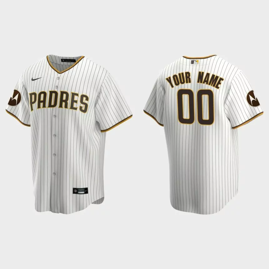 Custom San Diego Padres 2023 Motorola Patch Replica Jersey – White