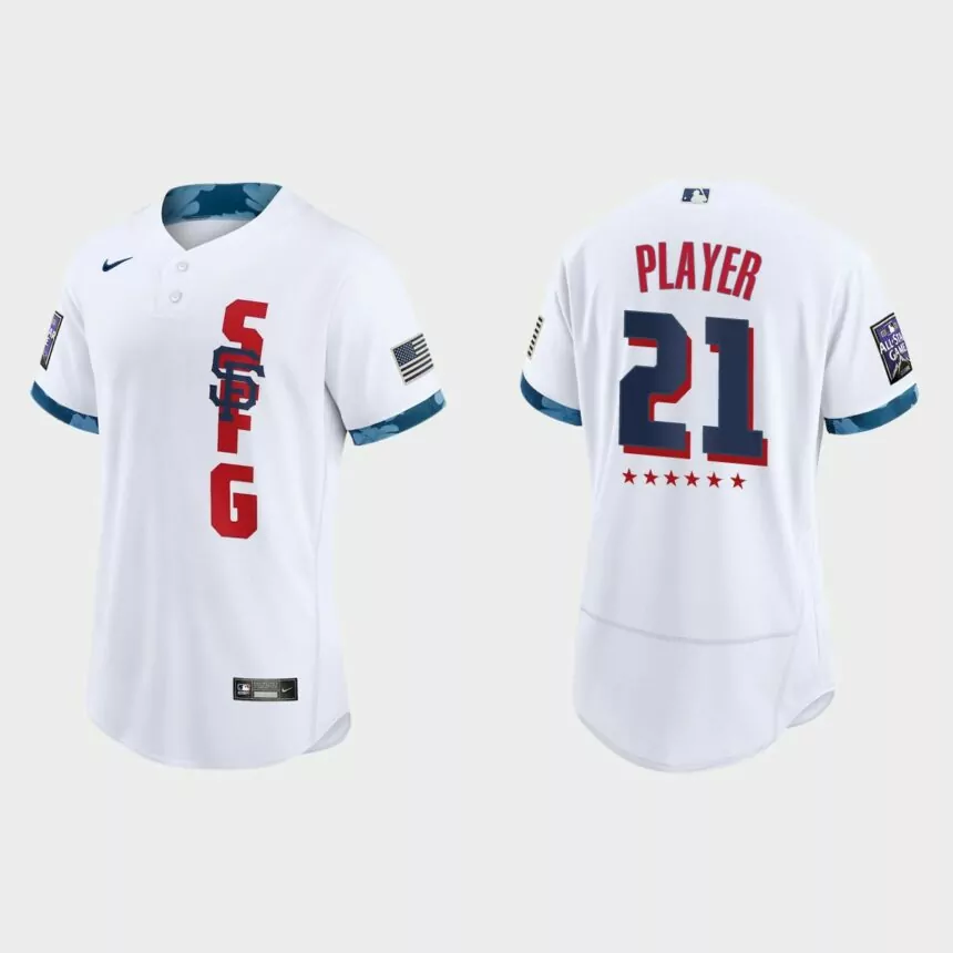 Custom San Francisco Giants 2021 MLB All-Star Game Authentic Jersey – White