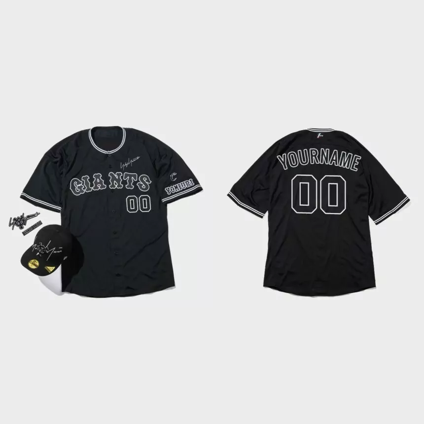 Custom San Francisco Giants Yohji Yamamoto Capsule Series Jersey – Black