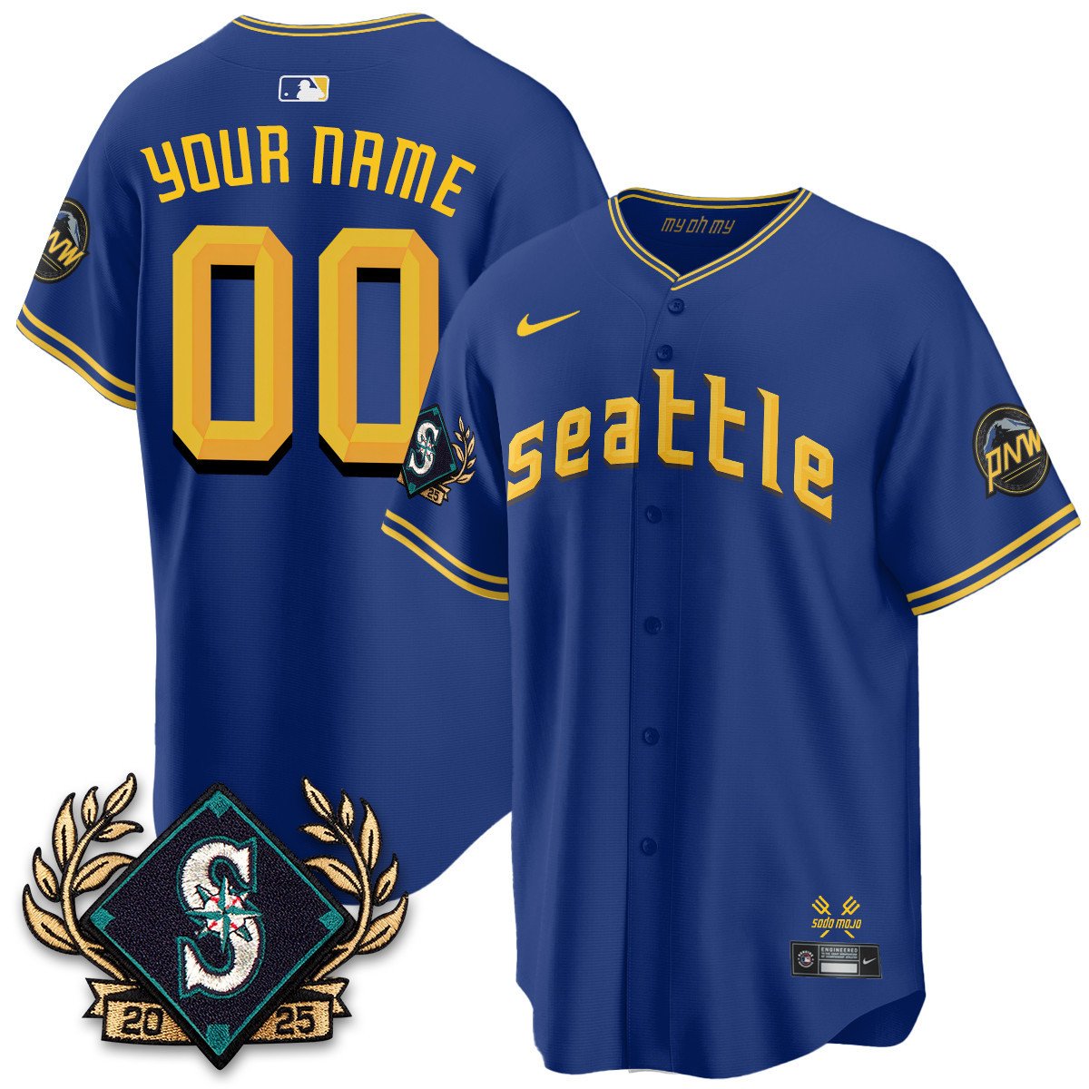 Custom Seattle Mariners 2025 Series Jersey - All Stitched City Connect