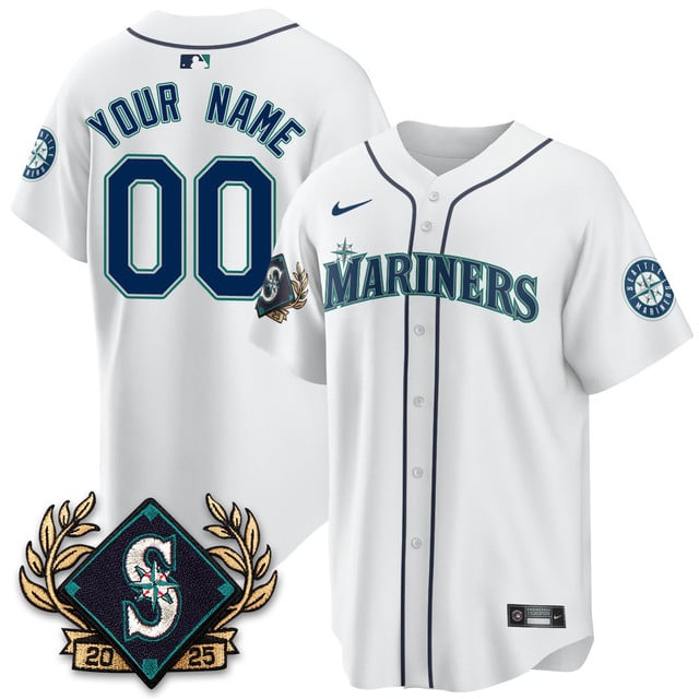 Custom Seattle Mariners 2025 Series Jersey - All Stitched White