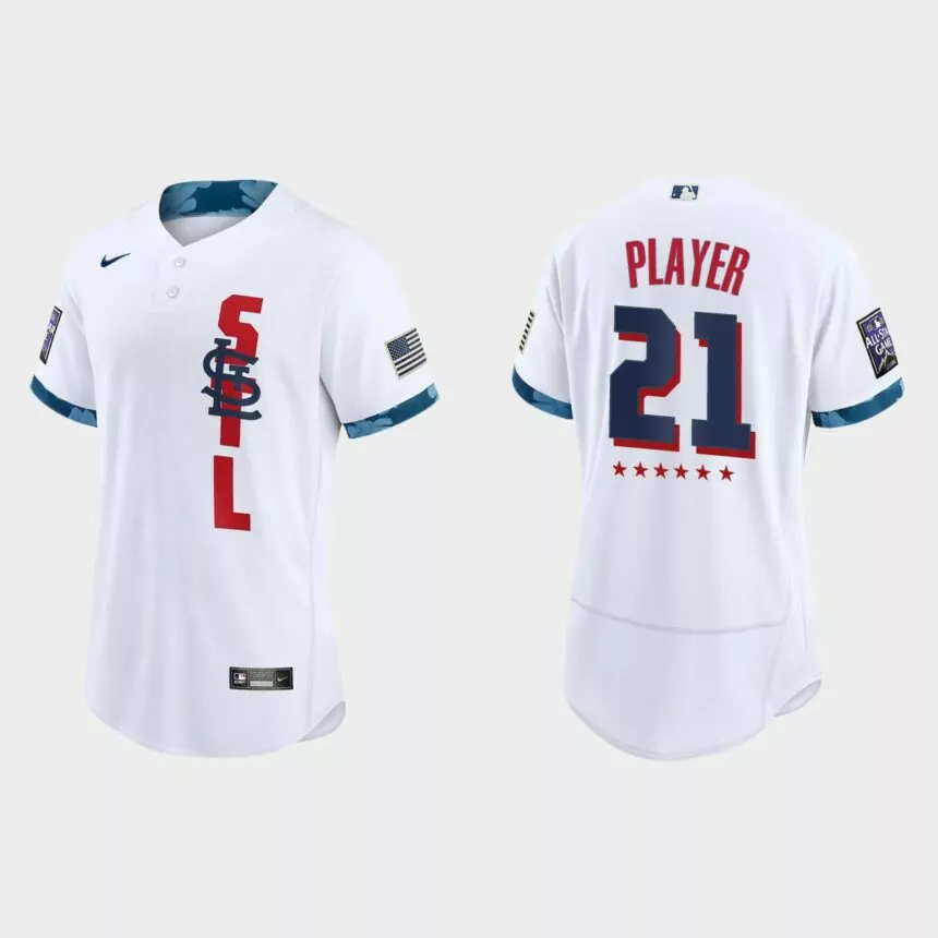 Custom St. Louis Cardinals 2021 MLB All-Star Game Authentic Jersey – White