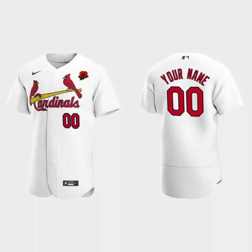 Custom St. Louis Cardinals 2021 Memorial Day Authentic Jersey – White