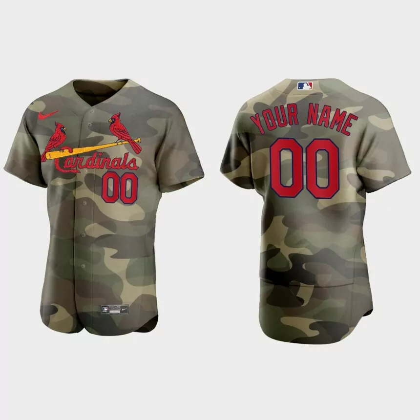 Custom St. Louis Cardinals 2021 National Armed Forces Day Authentic 