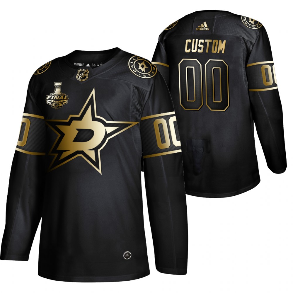 Custom Stars 2020 Stanley Cup Final Bound Black Golden Limited Edition Jersey