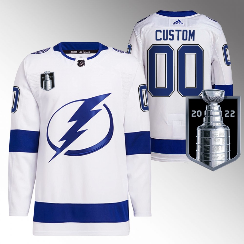 Custom Tampa Bay Lightning White 2022 Eastern Conference Champs Authentic Jersey