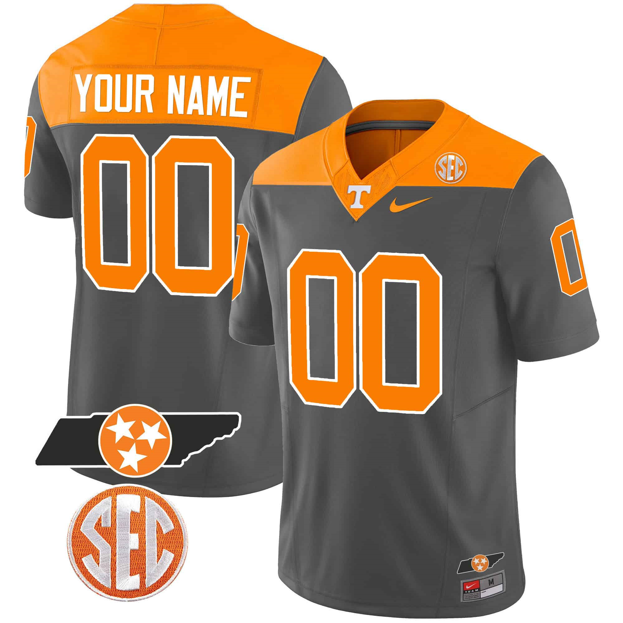 Custom Tennessee Volunteers 2023 Alternate Vapor Limited   Jersey V3 – All Stitched Anthracite