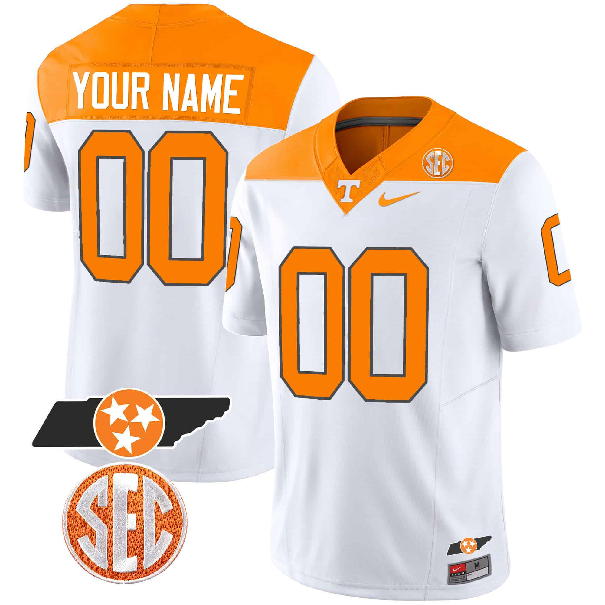 Custom Tennessee Volunteers 2023 Alternate Vapor Limited Custom Jersey V3 – All Stitched White