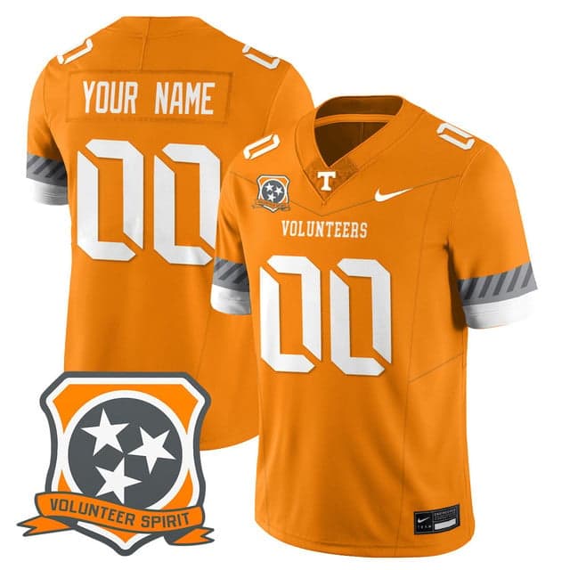 Custom Tennessee Volunteers 2025 Spirit   Jersey - All Stitched Orange
