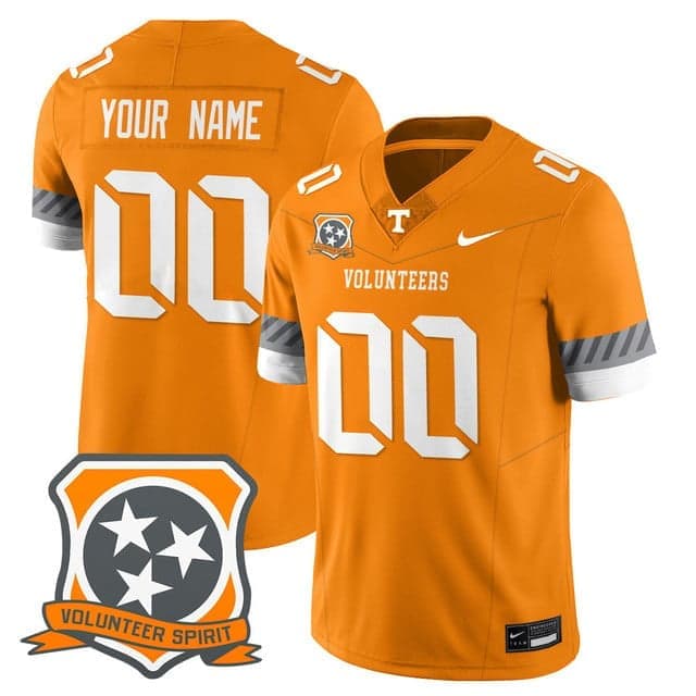 Custom Tennessee Volunteers 2025 Spirit   Jersey - All Stitched Orange