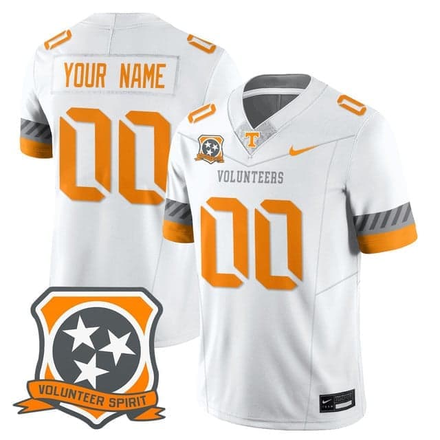 Custom Tennessee Volunteers 2025 Spirit   Jersey - All Stitched White