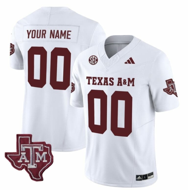 Custom Texas A&M Aggies Jersey Name and Number Vapor Limited College Football Stitched White