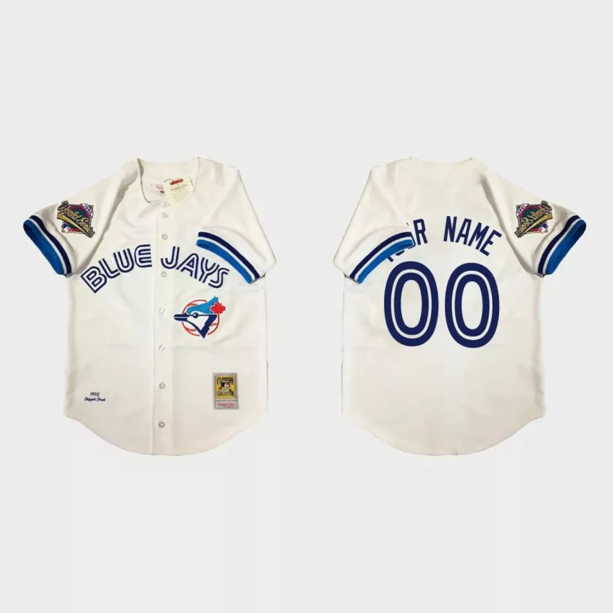 Custom Toronto Blue Jays 1992 Authentic Jersey – White
