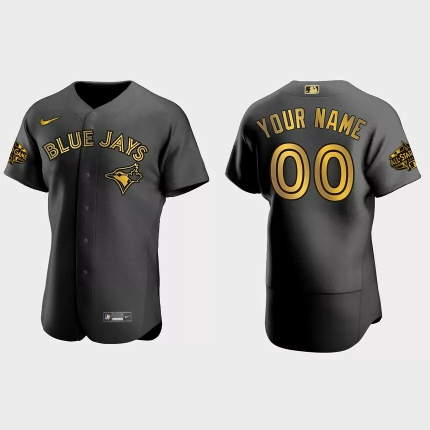 Custom Toronto Blue Jays 2022 MLB All-Star Game Jersey – Black