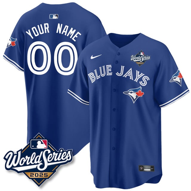Custom Toronto Blue Jays 2025 World Series Jersey - All Stitched Royal