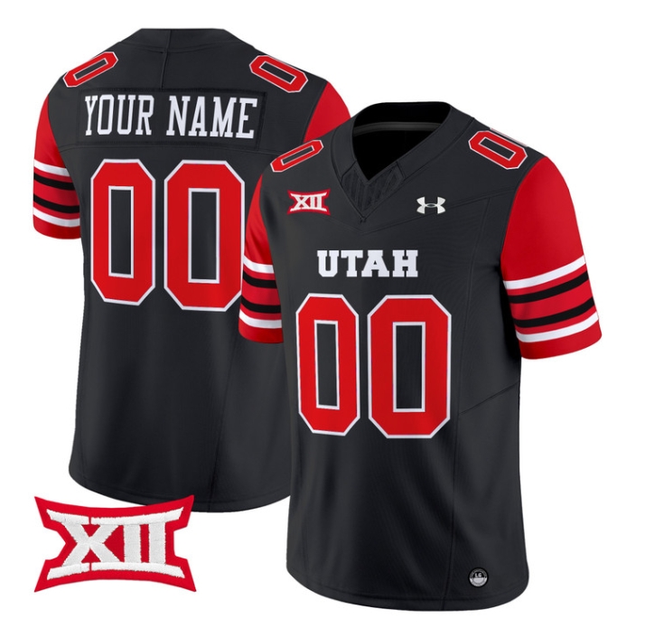 Custom Utah Utes 2024 Vapor Limited Football Jersey - All Stitched BLACK