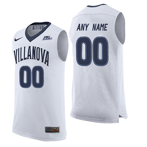 Custom Villanova Wildcats Men's Authentic White Stitched NCAA College Basketball Jersey